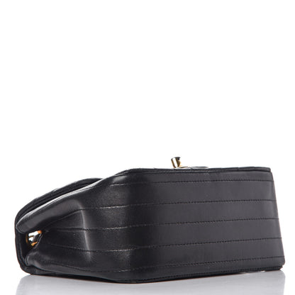 Chanel Lambskin Chevron Quilted Mini Square Flap Black 4 of 15