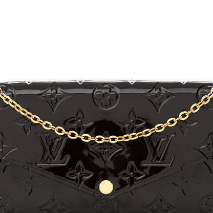 Louis Vuitton Vernis Pochette Felicie Chain Wallet Amarante 9 of 12