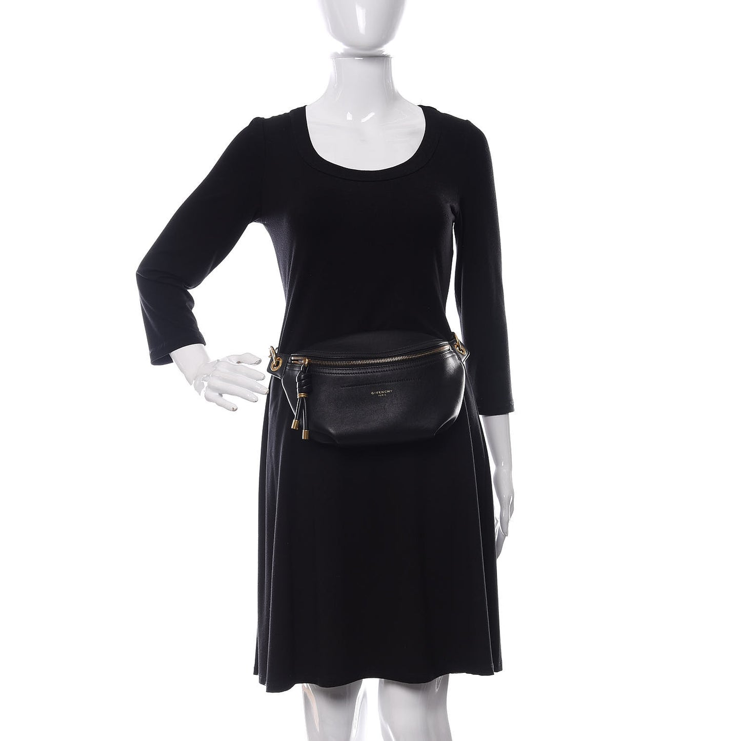 Calfskin Whip Belt Bag Black