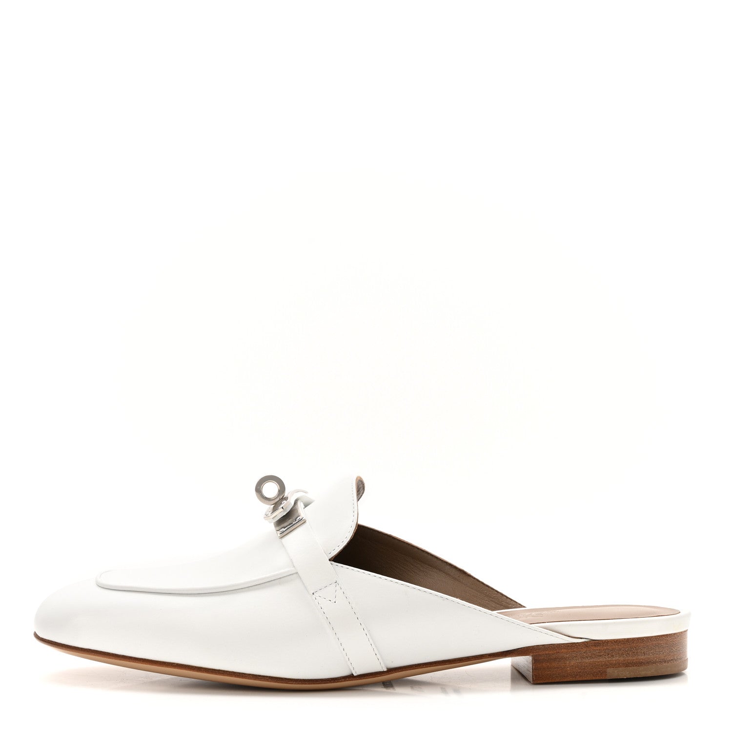 Hermes Calfskin Oz Mules 37.5 White 1 of 11