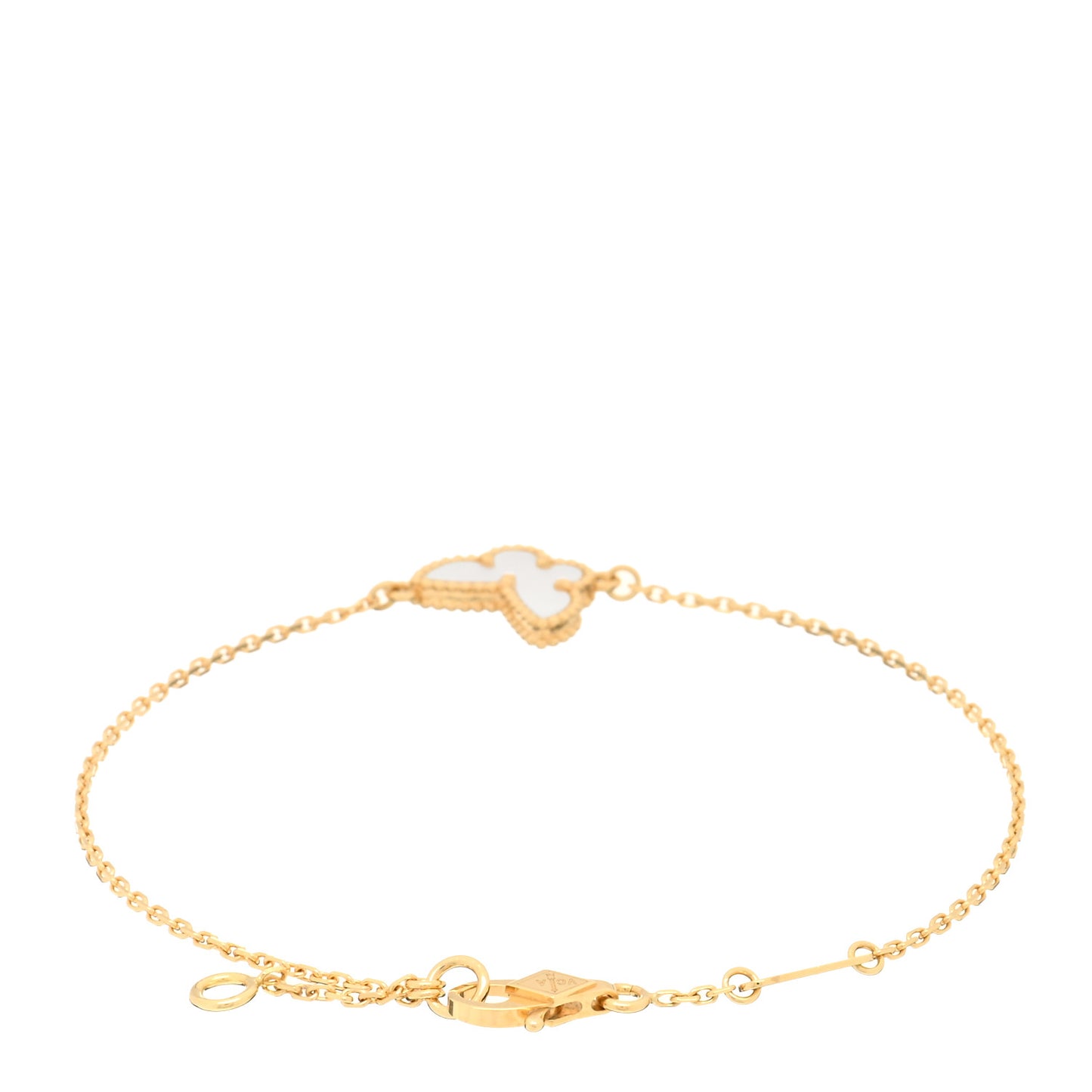 18K Yellow Gold Mother of Pearl Sweet Alhambra Butterfly Bracelet