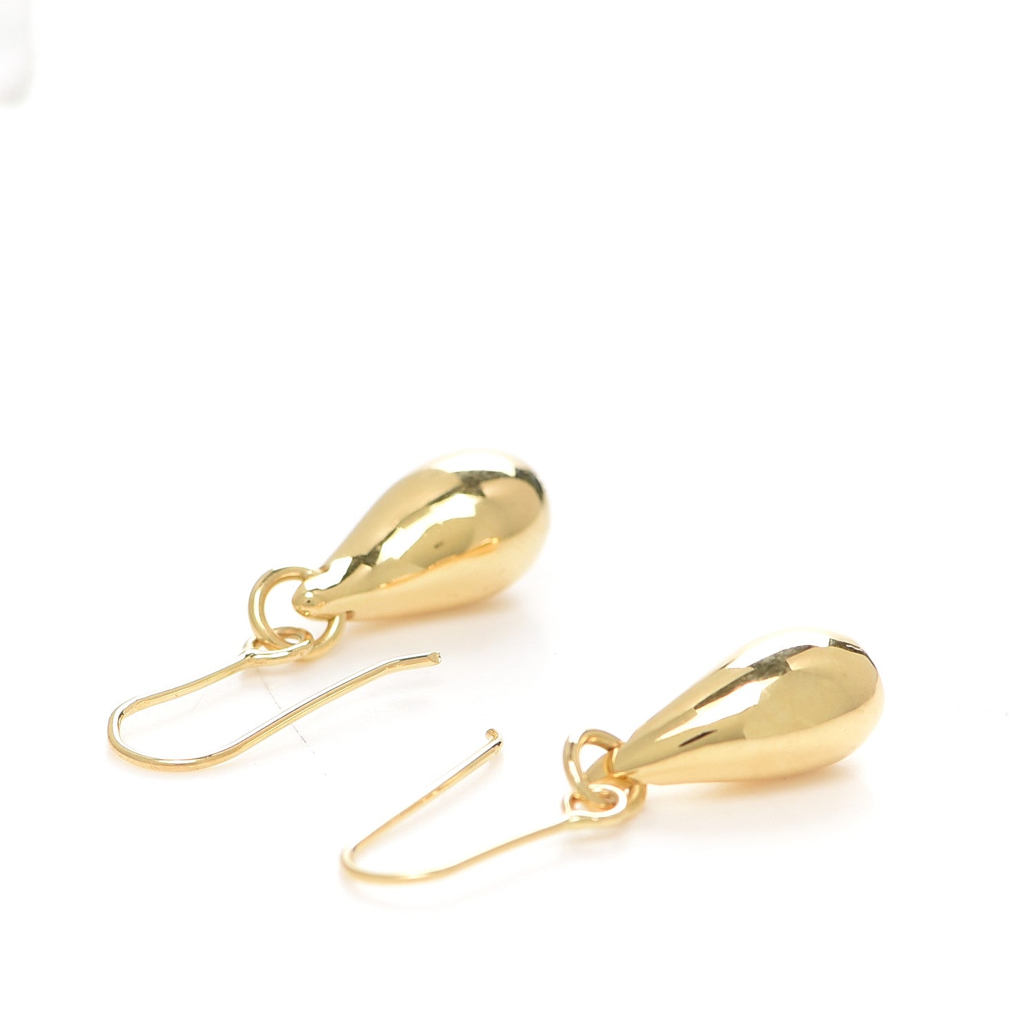 Tiffany 18K Yellow Gold Elsa Peretti 12mm Teardrop Earrings 5 of 5