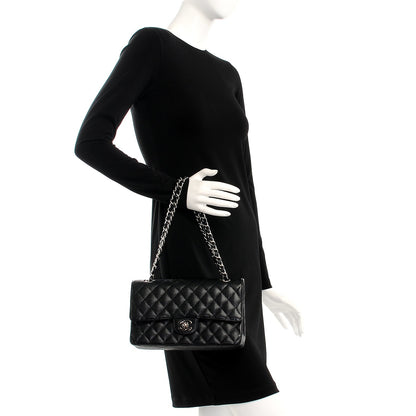 Chanel Caviar Quilted Medium Double Flap Black 2 of 8