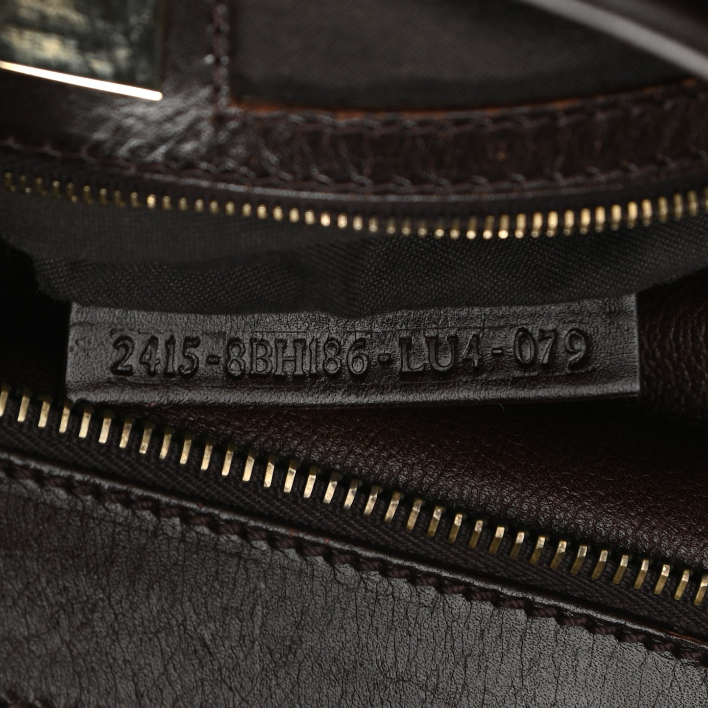 Vitello Bottalato FF Embossed Large Chef Shopper Tote Chocolate