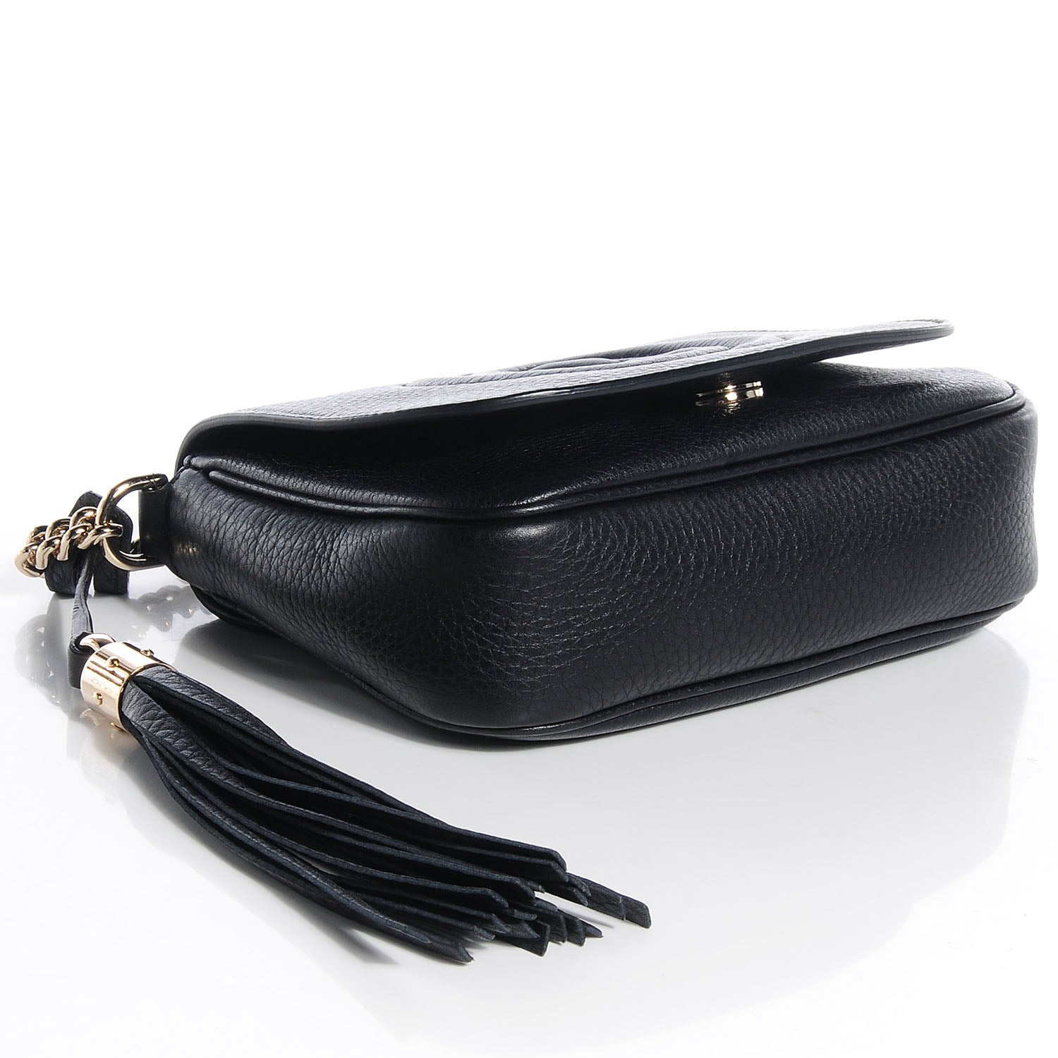 Gucci Pebbled Calfskin Small Soho Flap Crossbody Black 4 of 7