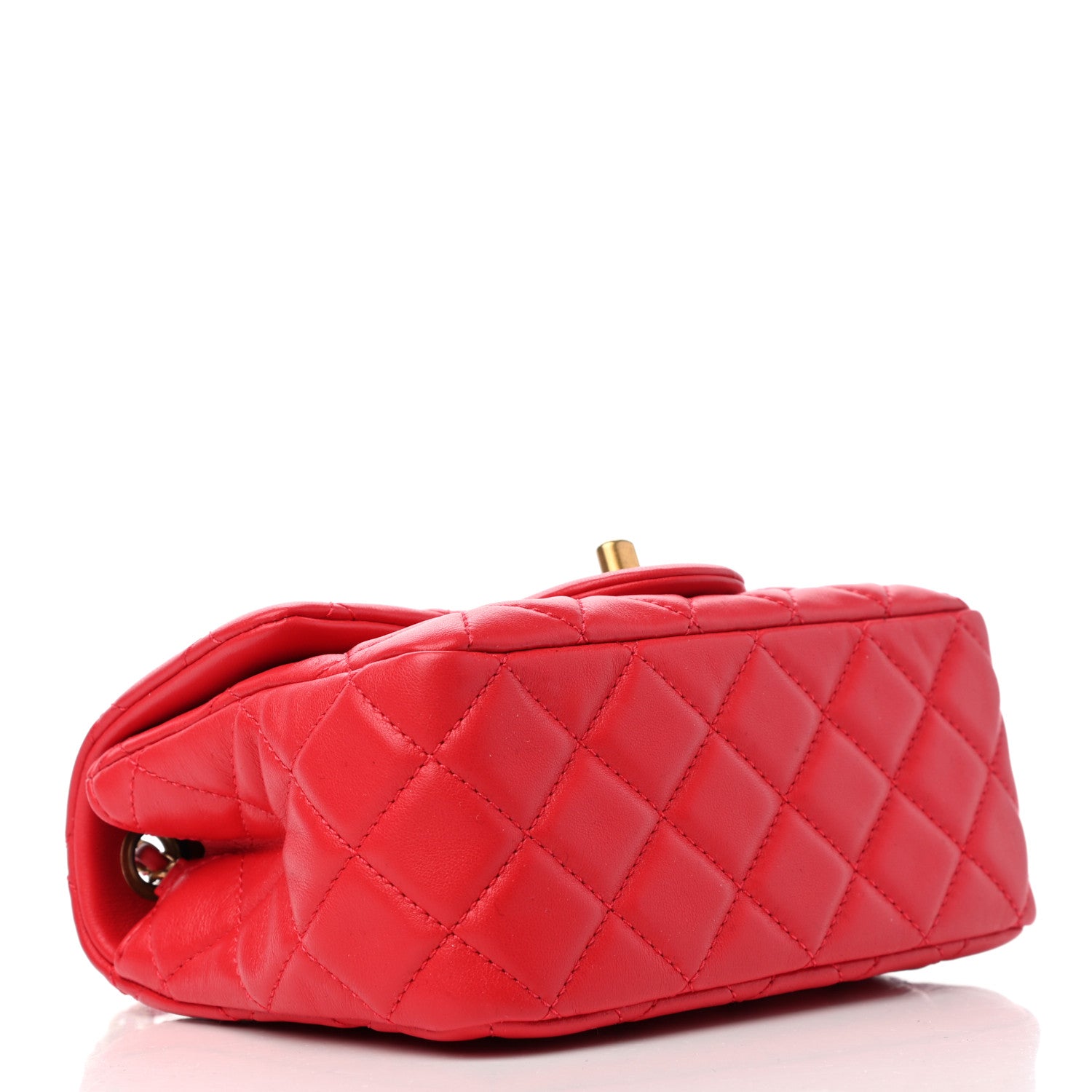 Chanel Lambskin Quilted Mini Pearl Crush Flap Red 3 of 6