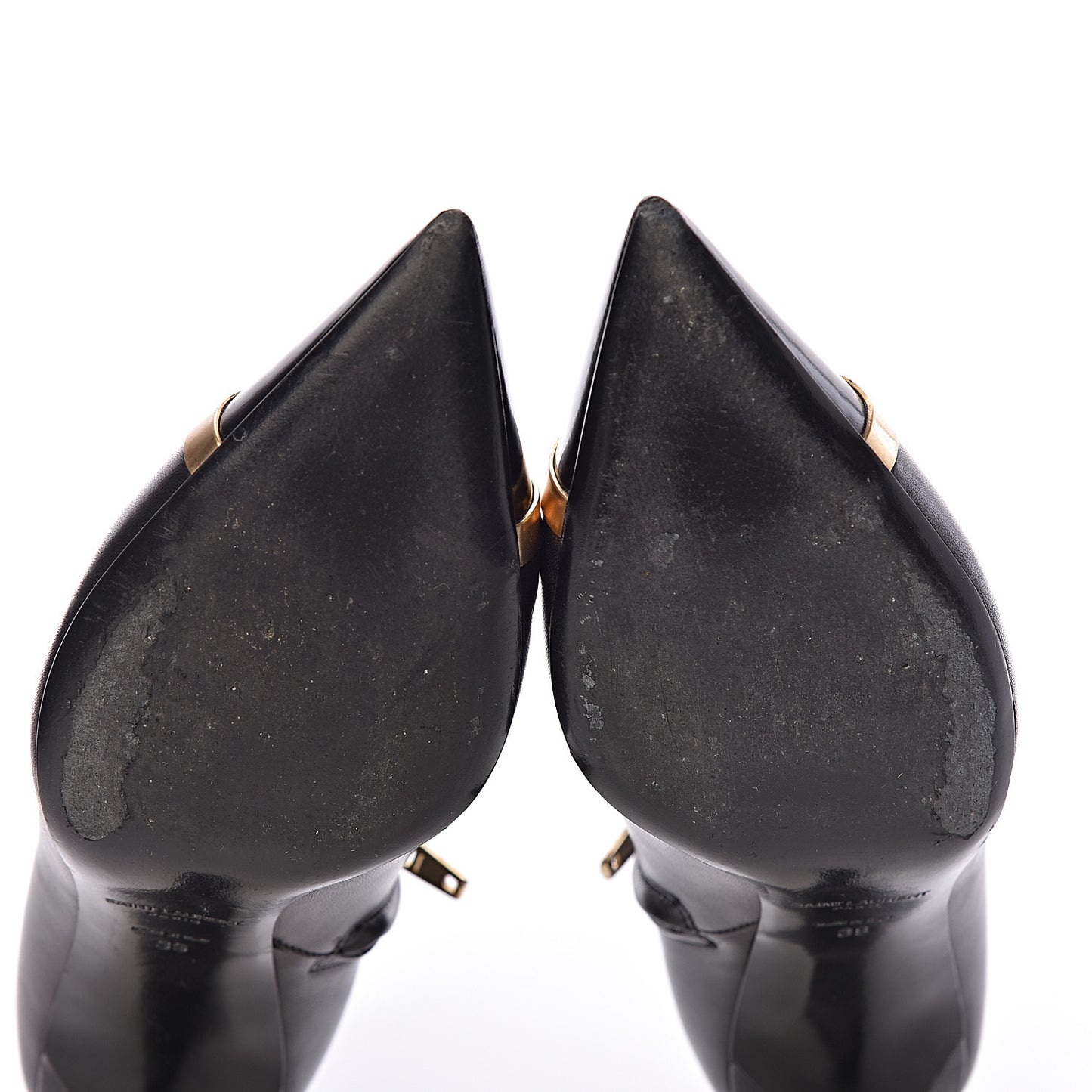 Nappa Cap Toe Ankle Boots 39 Black