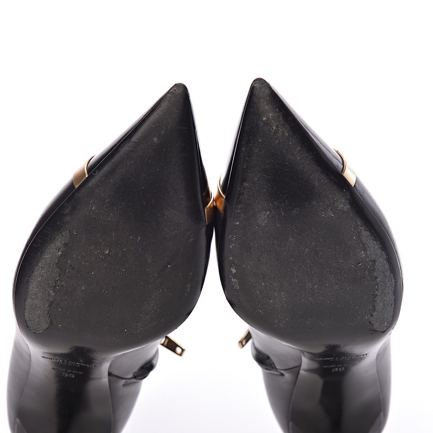 Saint Laurent Nappa Cap Toe Ankle Boots 39 Black 9 of 13