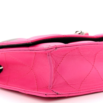 Alexander McQueen Calfskin Quilted Graffiti Skull Small Chain Crossbody Bag Pink 8 of 9