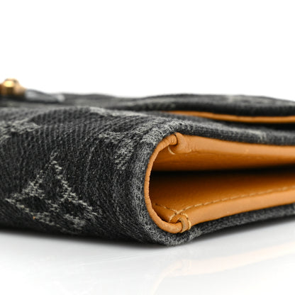 Louis Vuitton Denim Amelia Wallet Black 9 of 11