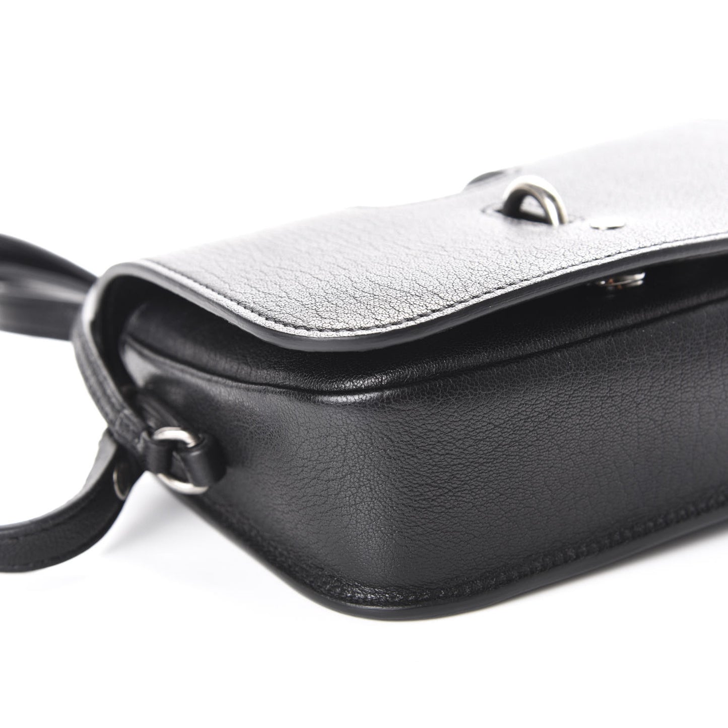Lambskin Toy Charlotte Messenger Bag Black