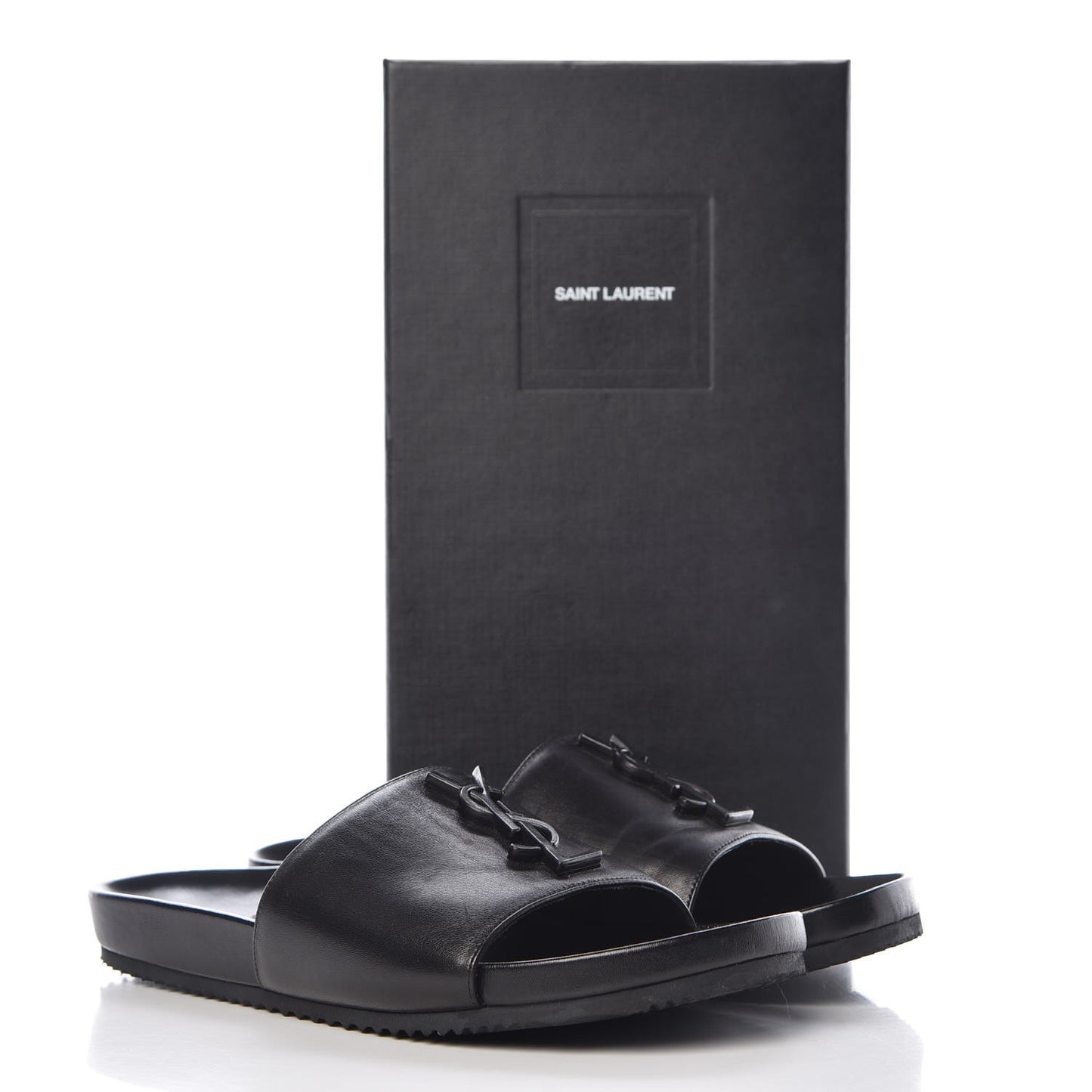 Lambskin Joan Slide Sandals 38 Black