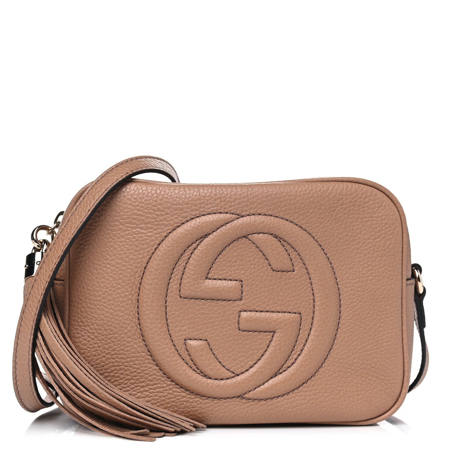 Gucci Pebbled Calfskin Small Soho Disco Bag Camelia 1 of 4