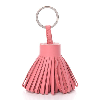 Hermes Lambskin Carmen Tassel Key Holder Rose Azalee 1 of 5