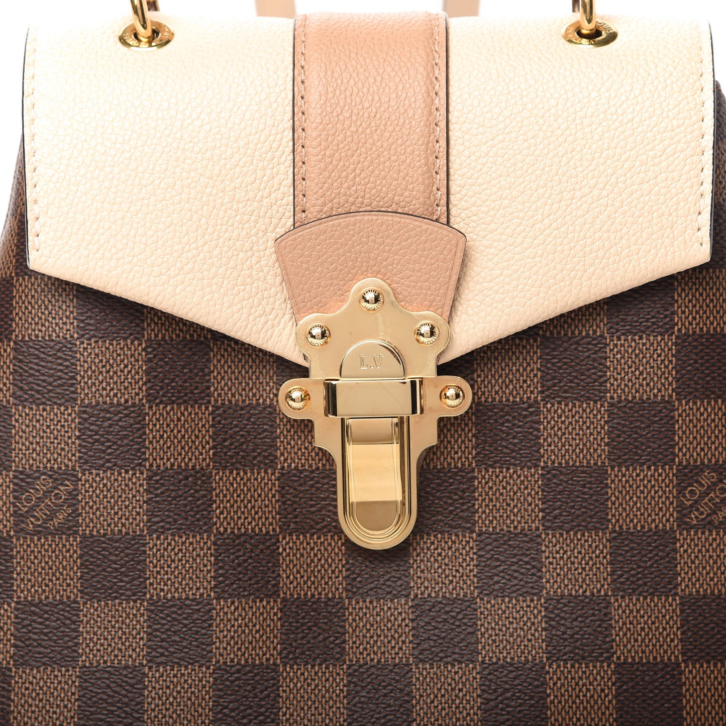 Damier Ebene Clapton Backpack Creme