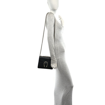 Gucci Calfskin Mini Dionysus Shoulder Bag Black 2 of 10