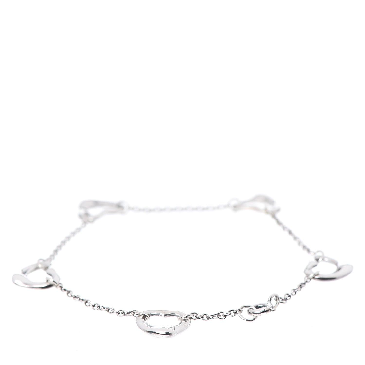 Tiffany Sterling Silver Elsa Peretti Open Heart Bracelet 3 of 5