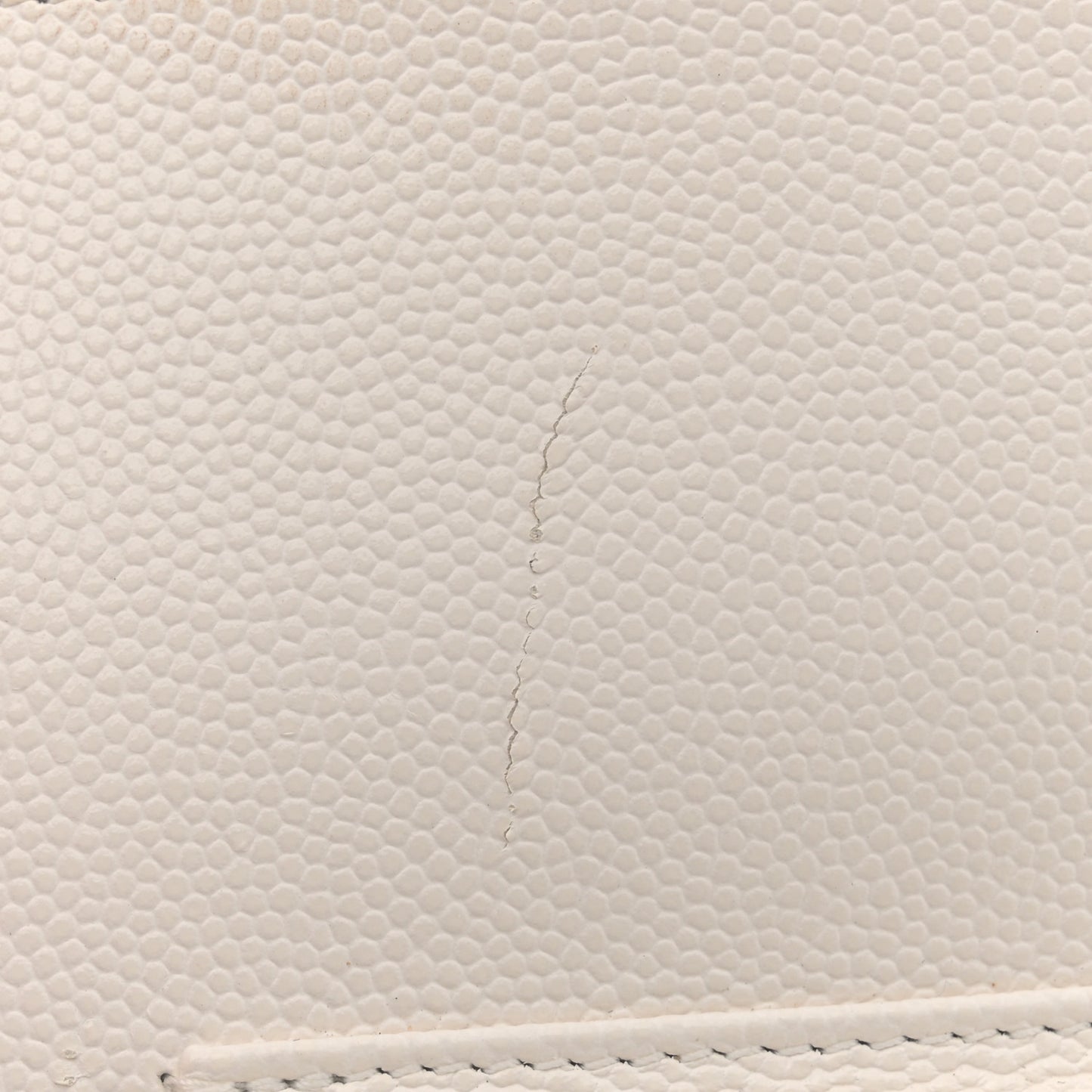 Caviar Quilted Wallet On Chain WOC White