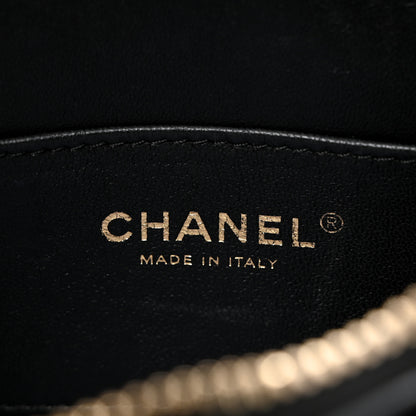 Chanel Calfskin Chevron Quilted Medal Flap Black 6 of 11