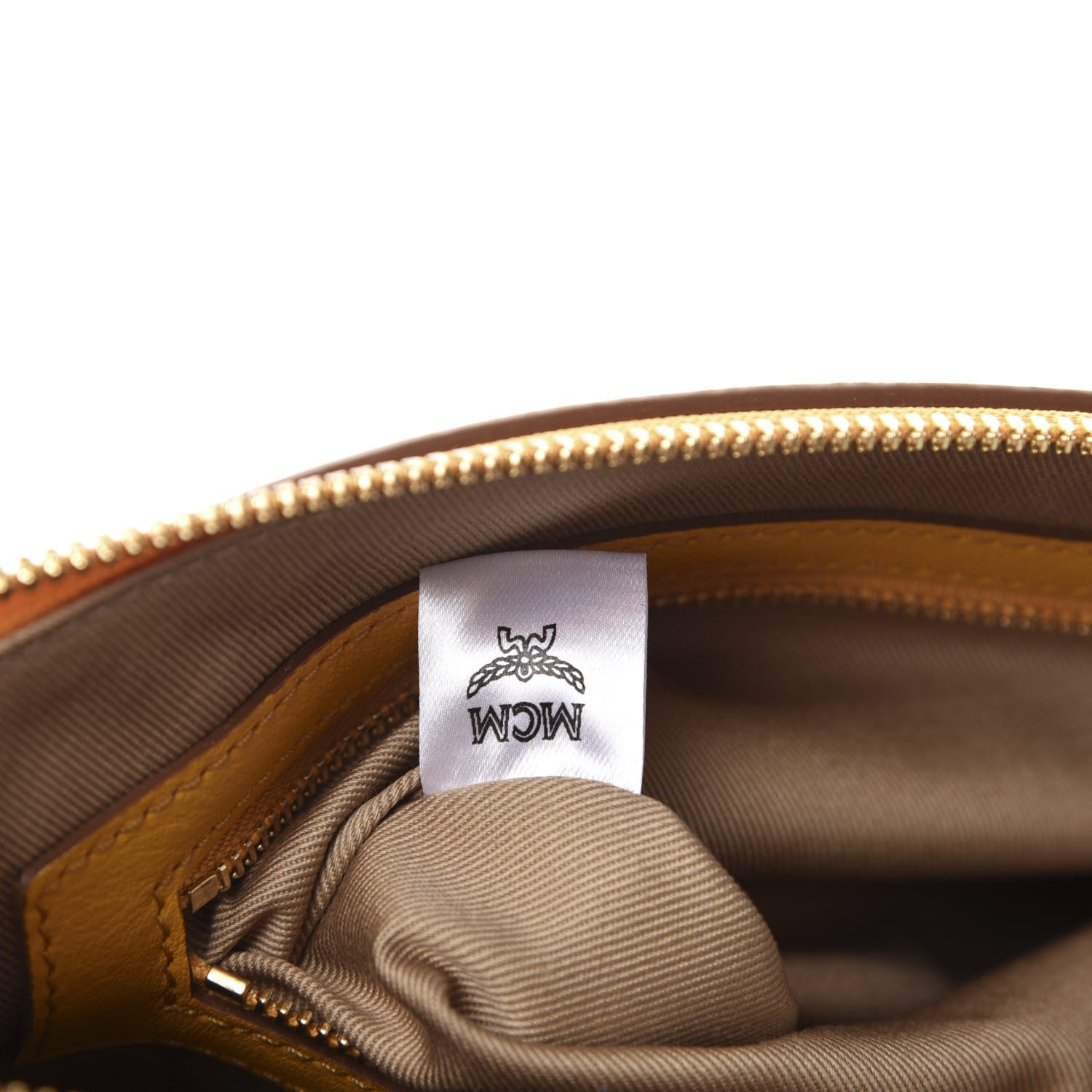 MCM Visetos Crossbody Pouch Cognac Yellow 8 of 11