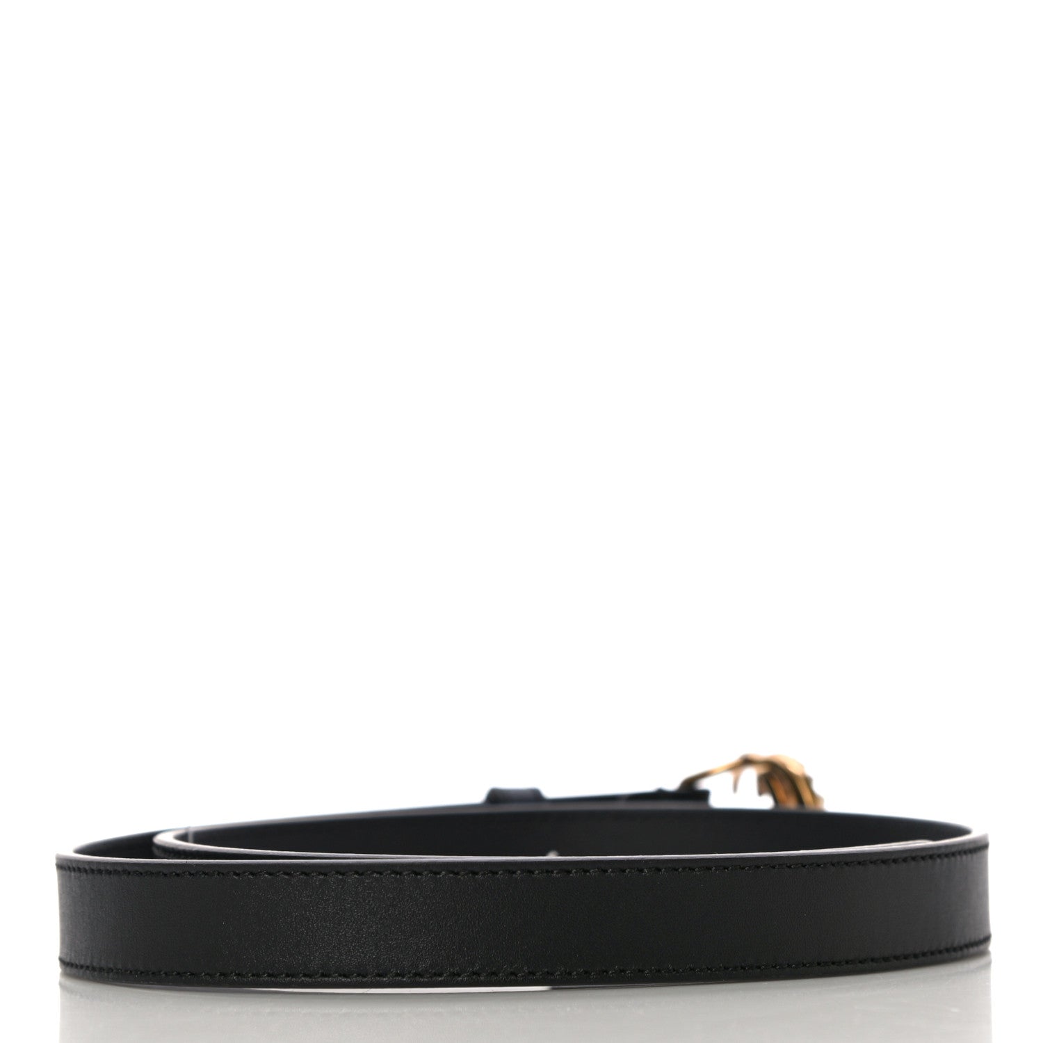 Gucci Calfskin Pearl Double G 20mm Belt 75 30 Black Cream 3 of 6