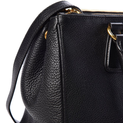 Prada Vitello Daino Large Double Zip Tote Nero Black 19 of 24