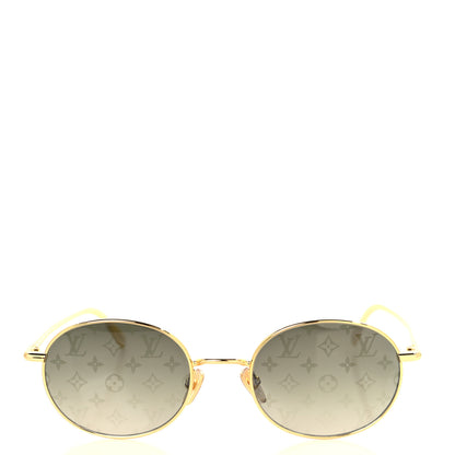 Louis Vuitton LV Bright Round Sunglasses Z2100U Gold 2 of 7