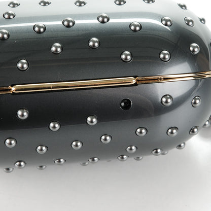 Chanel Resin Crystal Pearl Clutch Dark Grey 7 of 10