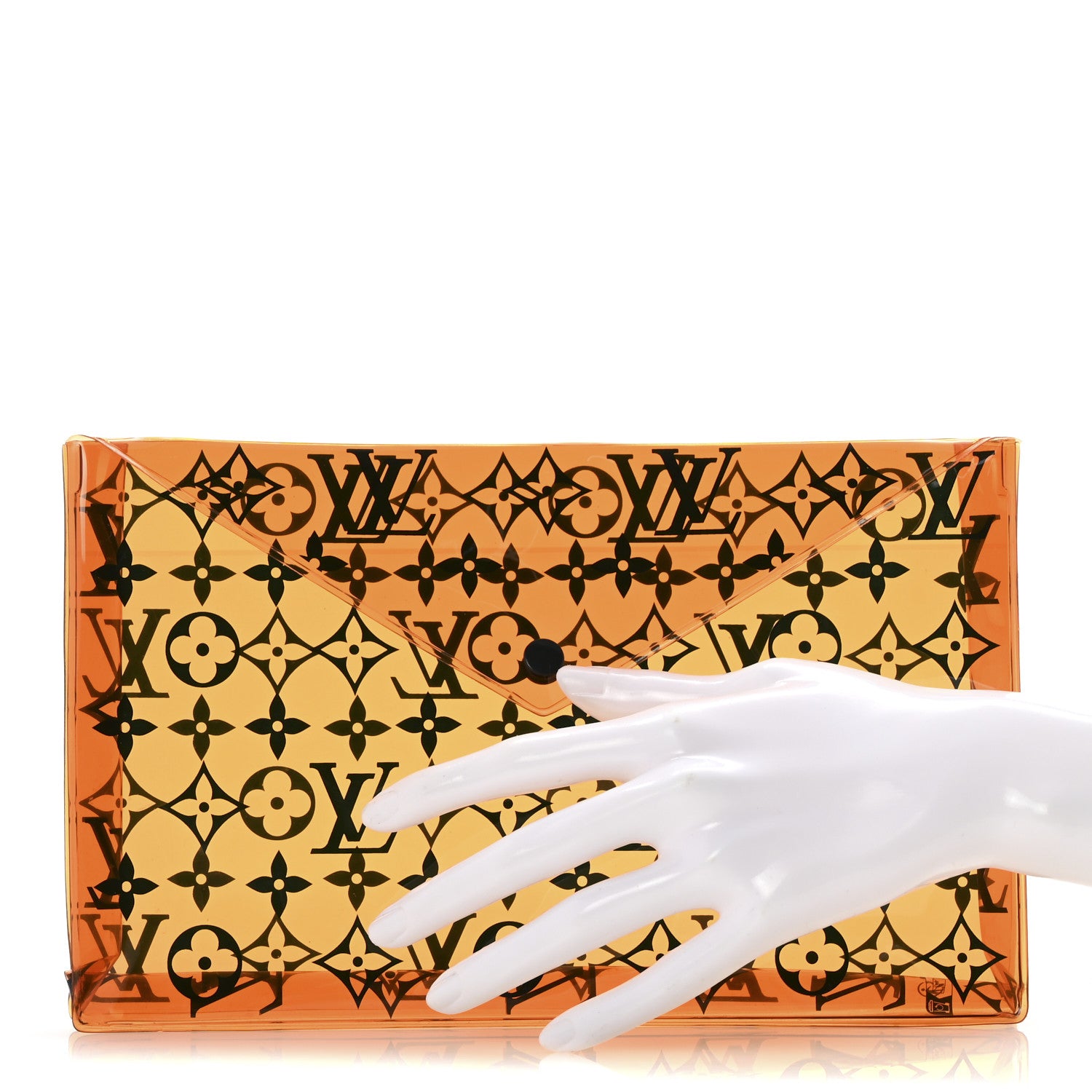 Louis Vuitton PVC Monogram Printed Envelope Pouch Orange 2 of 8