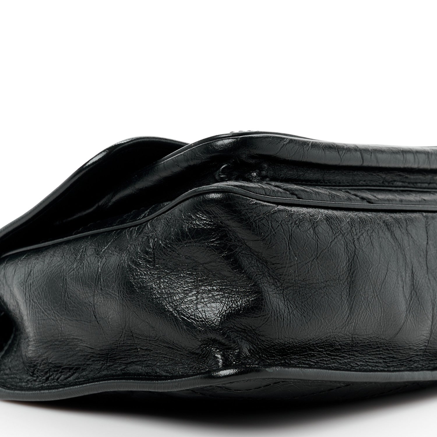 Saint Laurent Crinkled Calfskin Matelasse Monogram Medium Niki Chain Satchel Black 10 of 15