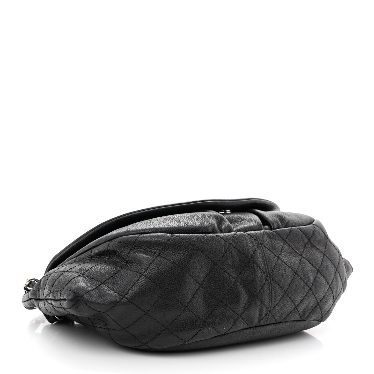 Caviar Half Moon Large Flap Black