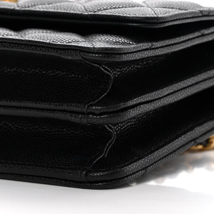Chanel Caviar Quilted Chain Link Clutch With Chain Black 11 of 12