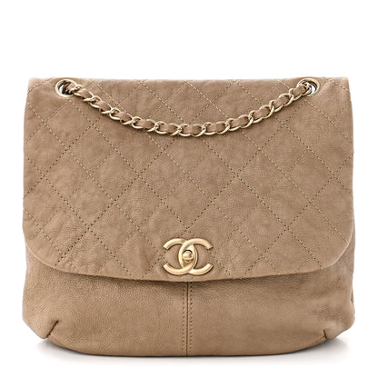 Chanel Metallic Calfskin Quilted Trianon Small Messenger Flap Gold 1 of 12
