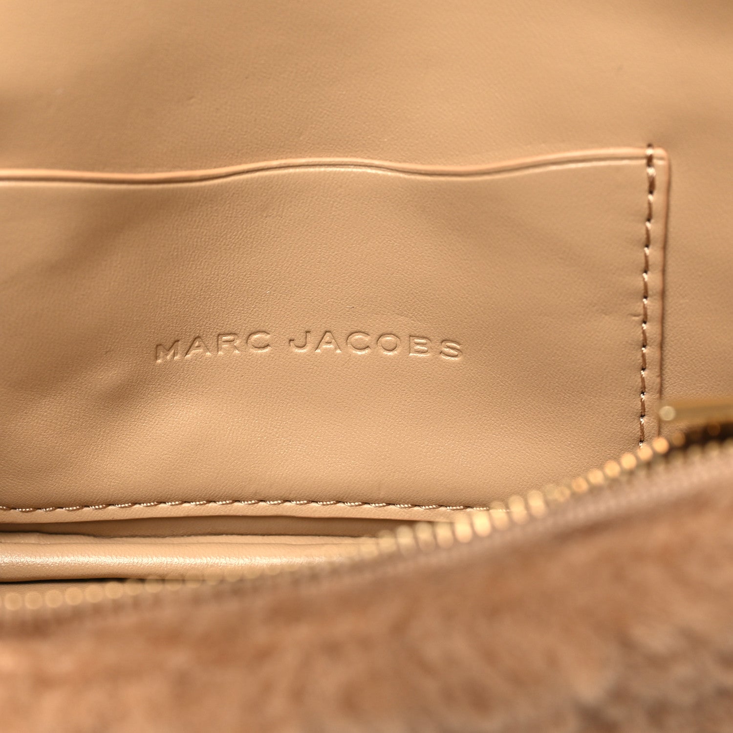 Marc Jacobs Faux Fur Calfskin Mini The Teddy J Marc Shoulder Bag Camel 6 of 10