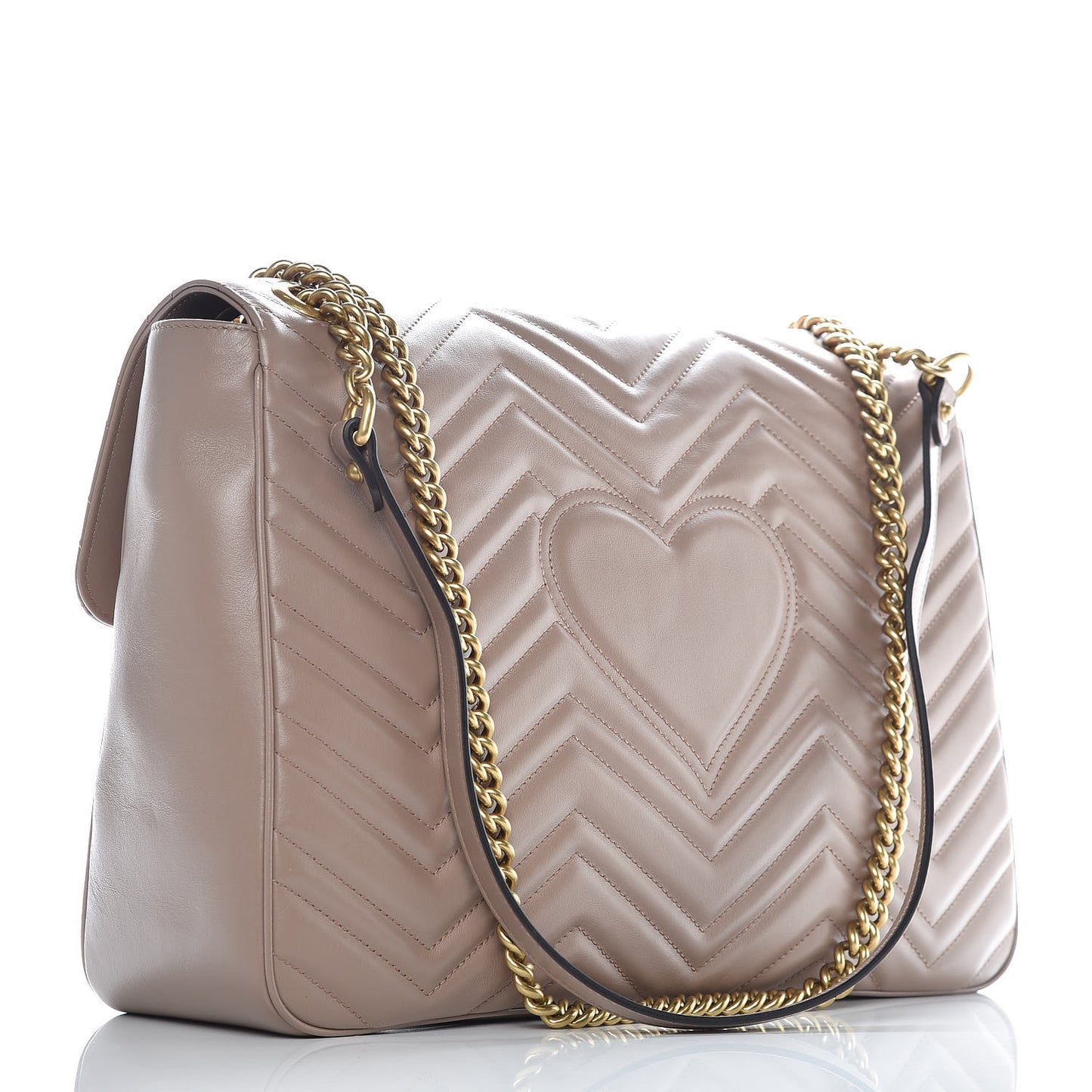 Calfskin Matelasse Large GG Marmont Shoulder Bag Porcelain Rose