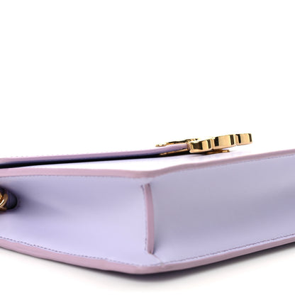 Celine Shiny Calfskin Triomphe Margo Wallet on Chain Light Lavender 8 of 9
