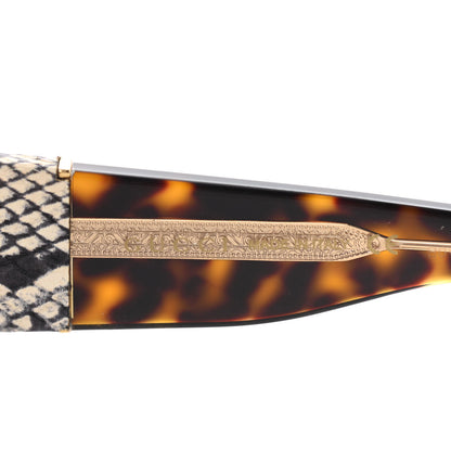Gucci Snakeskin Acetate Square Sunglasses GG0484S Havana 6 of 9