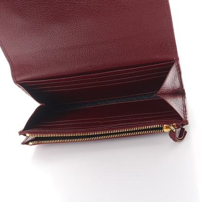 Balenciaga Chevre Gold Metallic Edge Hardware Money Wallet Bordeaux 5 of 15