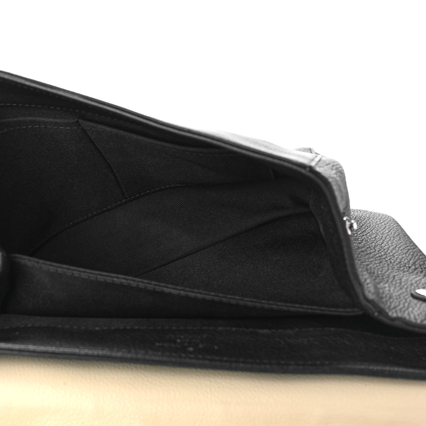 Soft Calfskin Lockme II Top Handle Vanille Black