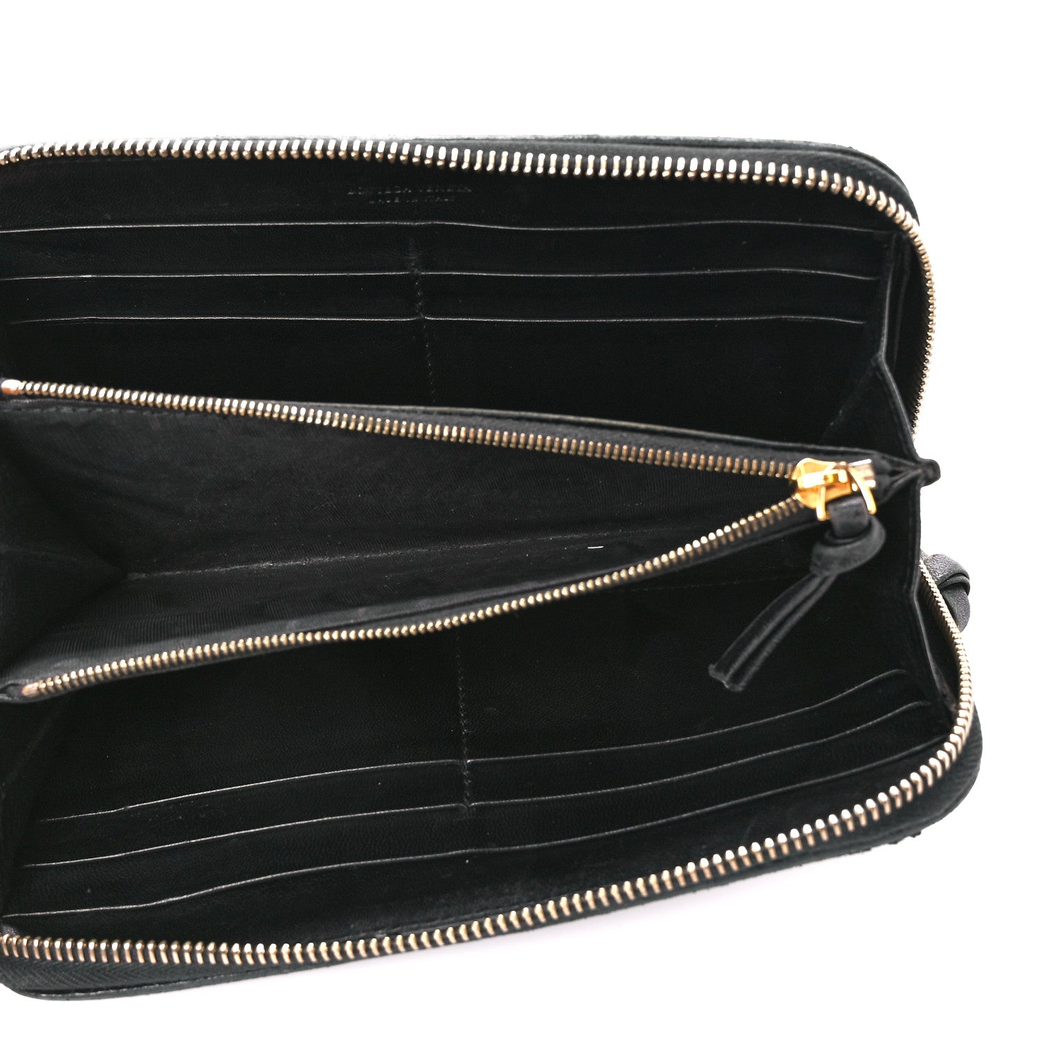Bottega Veneta Nappa Intrecciato Zip Around Wallet Black 5 of 11