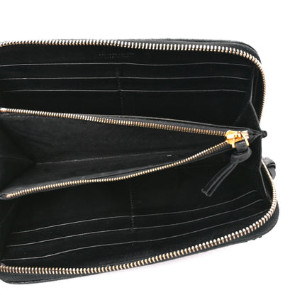 Bottega Veneta Nappa Intrecciato Zip Around Wallet Black 5 of 11