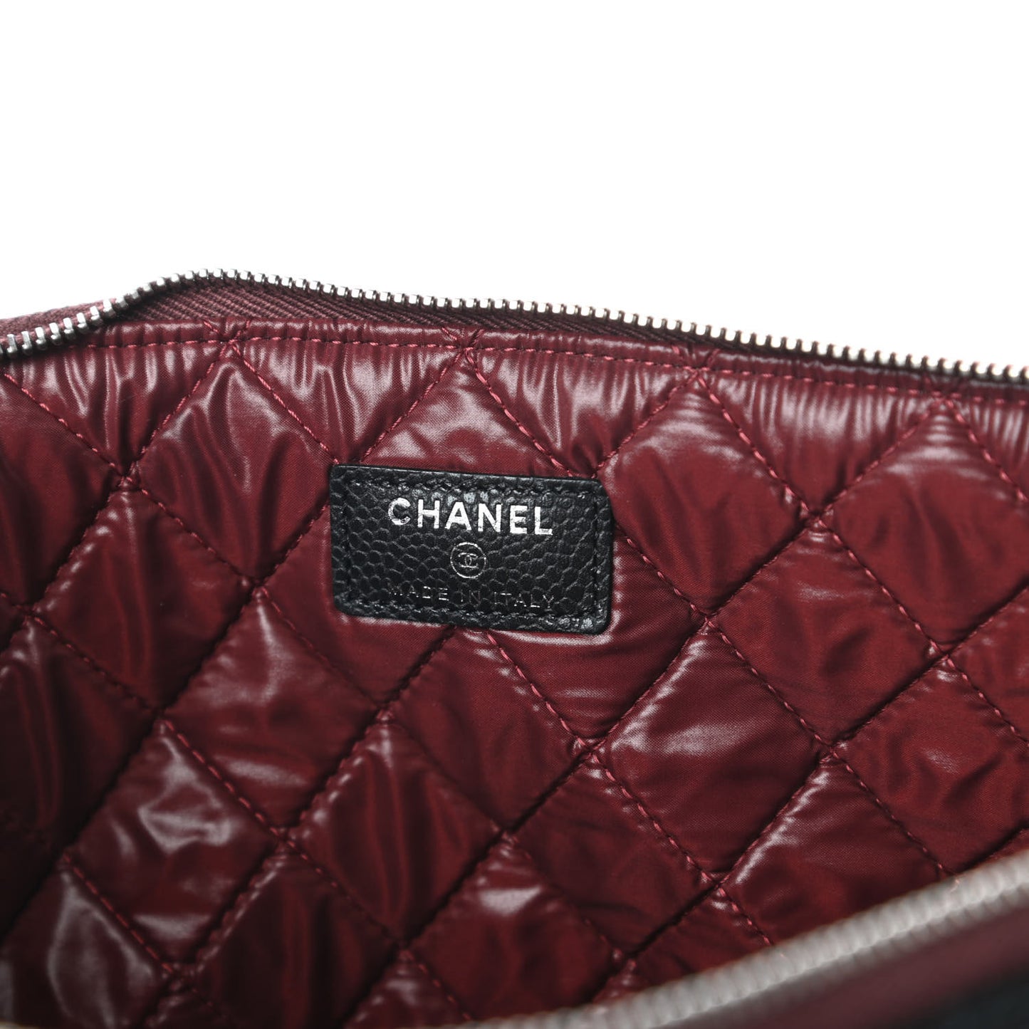 Caviar Quilted Large Cosmetic Case Black
