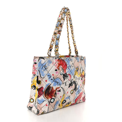 Chanel Coated Canvas XL Graffiti Tote Beige 3 of 11