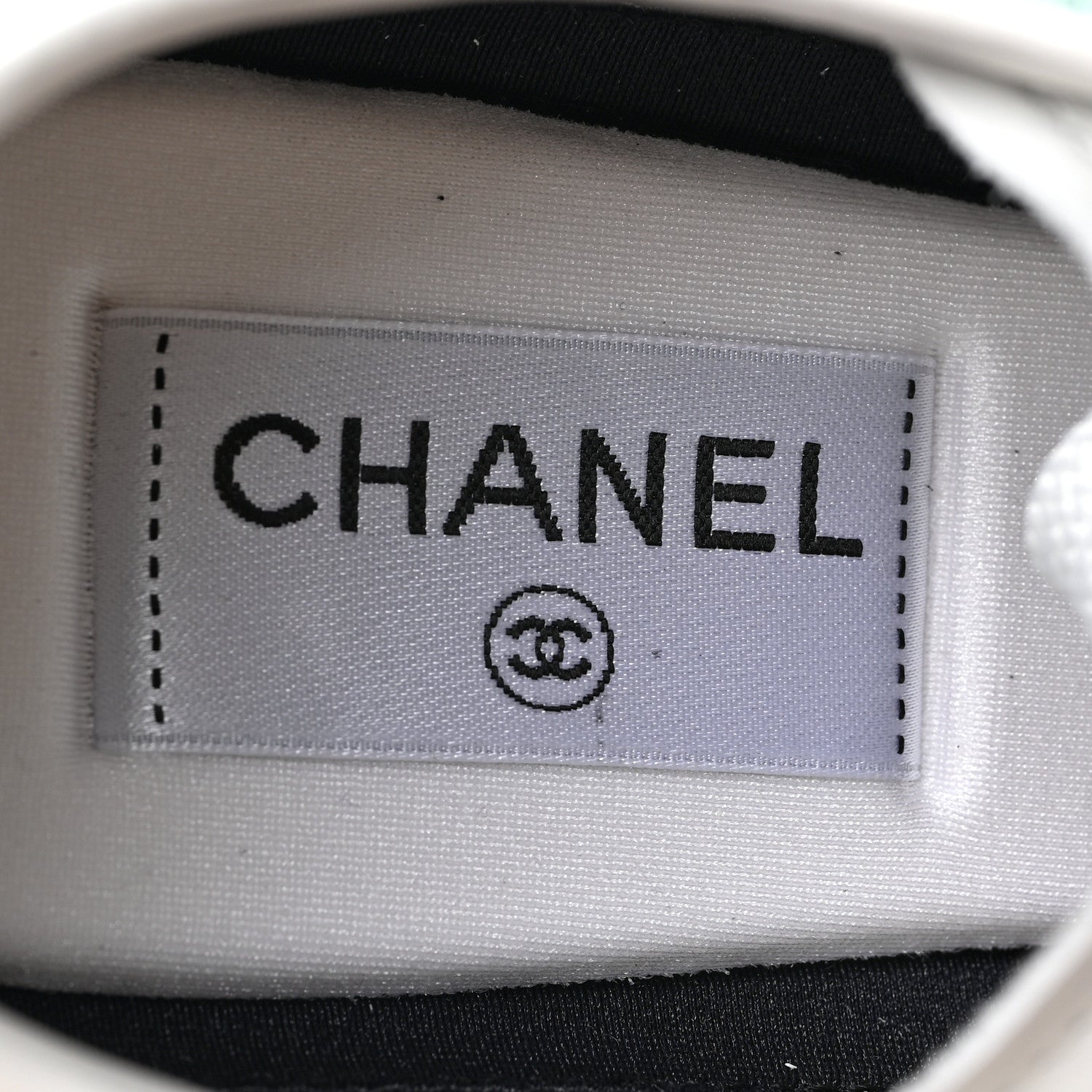Chanel Cotton Sneakers 41 Light Turquoise White 6 of 7
