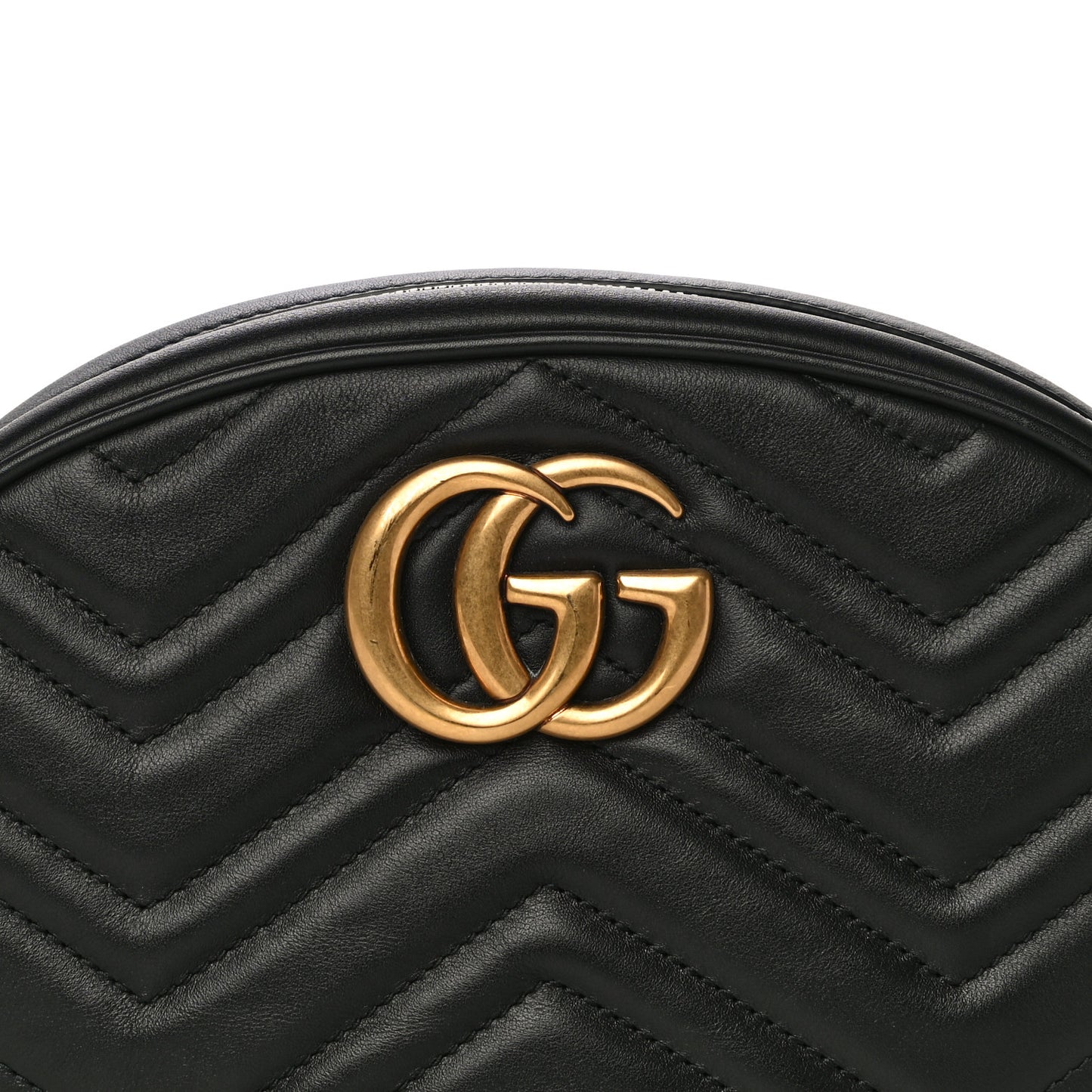 Calfskin Matelasse GG Marmont Belt Bag 75 30 Black