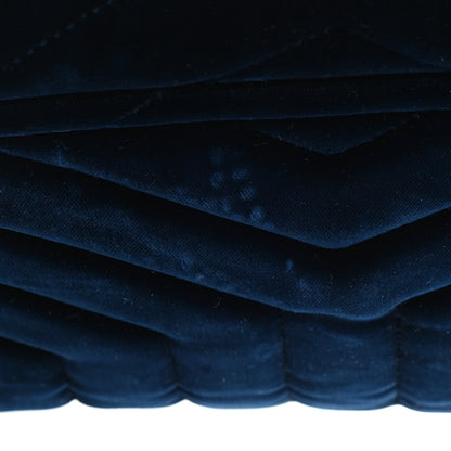 Saint Laurent Velvet Y Quilted Monogram Small Loulou Chain Satchel Medium Blue 11 of 11