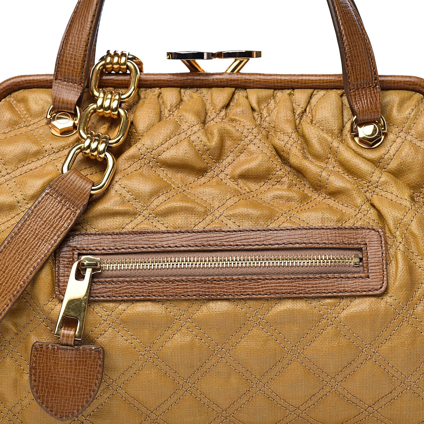 Coated Canvas Quilted Stam Tan