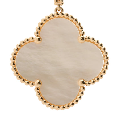 Van Cleef & Arpels 18K Yellow Gold Mother of Pearl Magic Alhambra Long Necklace 4 of 5