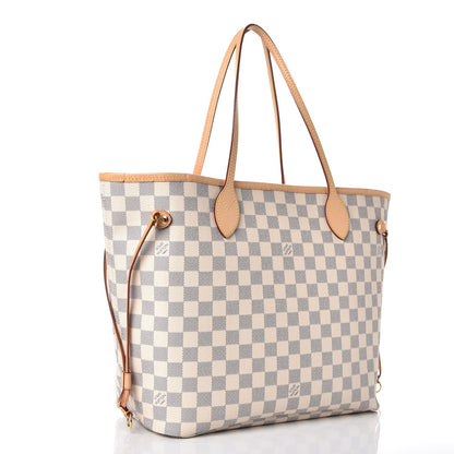 Louis Vuitton Damier Azur Neo Neverfull MM Rose Ballerine 3 of 8