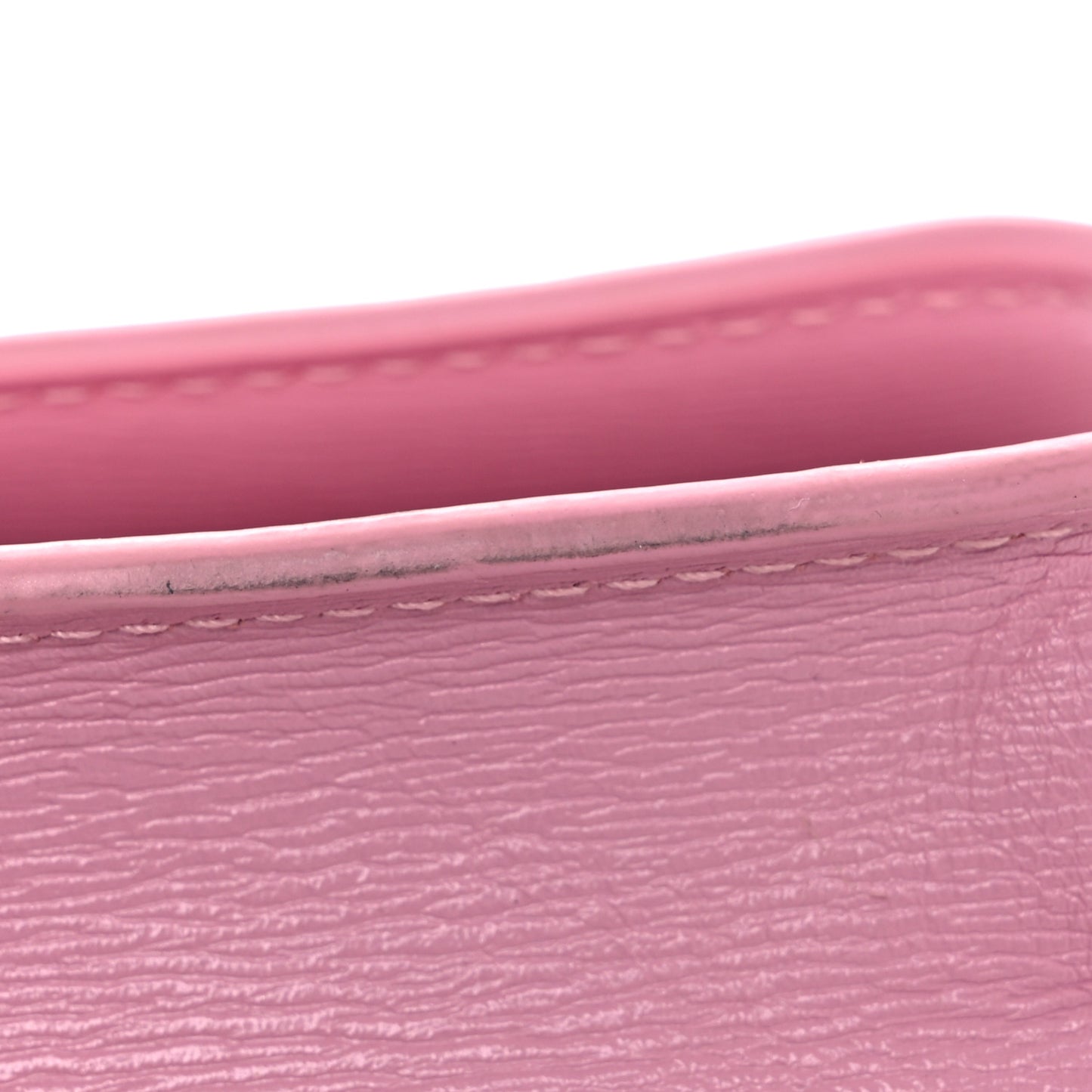 Calfskin Stripe Embossed Gossip Chain Bag XS Candy Pink